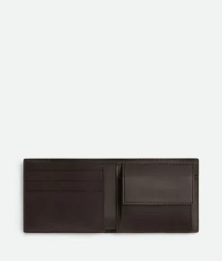 Bottega Veneta Cassette Bi-Fold Wallet With Coin Purse Fondant/wood Outlet