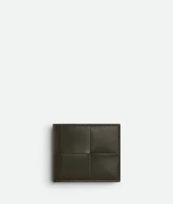 Bottega Veneta Cassette Bi-Fold Wallet With Coin Purse Kaki/light butterscotch New