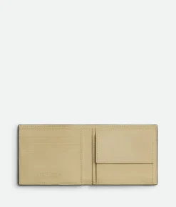 Bottega Veneta Cassette Bi-Fold Wallet With Coin Purse Kaki/light butterscotch New