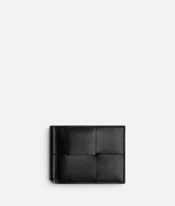 Bottega Veneta Cassette Bill Clip Wallet Black Best