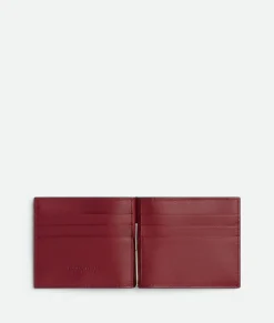 Bottega Veneta Cassette Bill Clip Wallet Deep blue/ambra Discount