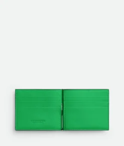 Bottega Veneta Cassette Bill Clip Wallet Black/parakeet Sale