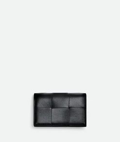 Bottega Veneta Cassette Business Card Case Black Outlet