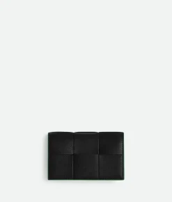 Bottega Veneta Cassette Business Card Case Black/parakeet Discount