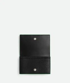 Bottega Veneta Cassette Business Card Case Black/parakeet Discount