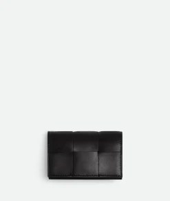 Bottega Veneta Cassette Business Card Case Black