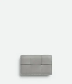 Bottega Veneta Cassette Business Card Case Sterling/zenith Outlet