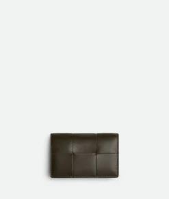 Bottega Veneta Cassette Business Card Case Kaki/light butterscotch Hot