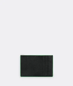 Bottega Veneta Cassette Credit Card Case Black / Parakeet Outlet