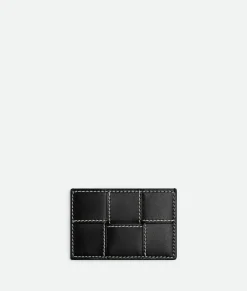 Bottega Veneta Cassette Credit Card Case Black / Natural