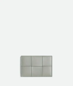 Bottega Veneta Cassette Credit Card Case Agate grey / Aloe Sale