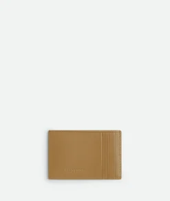 Bottega Veneta Cassette Credit Card Case Dark praline / Sea salt
