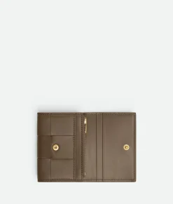 Bottega Veneta Cassette Envelope Card Case Taupe grey Clearance