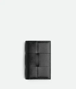 Bottega Veneta Cassette Flap Card Case Black Sale