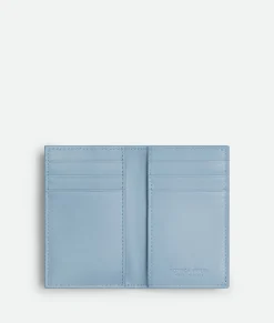Bottega Veneta Cassette Flap Card Case Blue melange/ice Clearance
