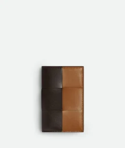 Bottega Veneta Cassette Flap Card Case Fondant/wood