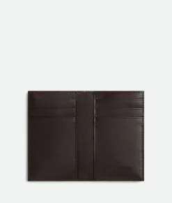 Bottega Veneta Cassette Flap Card Case Fondant/wood
