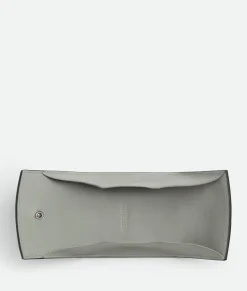 Bottega Veneta Cassette Folded Coin Purse Dark green/agate grey Outlet