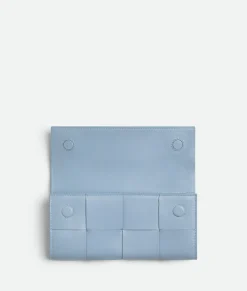Bottega Veneta Cassette Large Flap Wallet Ice New