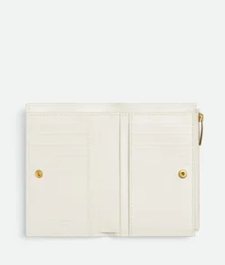 Bottega Veneta Cassette Medium Bi-Fold Wallet White Clearance