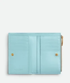 Bottega Veneta Cassette Medium Bi-Fold Wallet Sterling/zenith Outlet