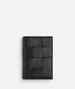 Bottega Veneta Cassette Passport Case Black Outlet