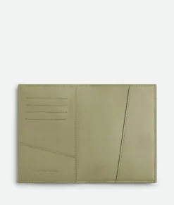 Bottega Veneta Cassette Passport Case Travertine Sale