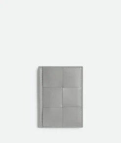 Bottega Veneta Cassette Slim Flap Card Case Sterling/zenith Clearance