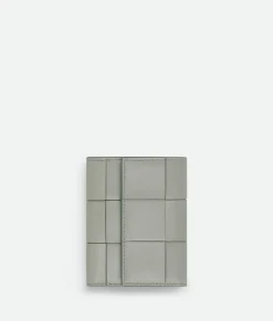Bottega Veneta Cassette Tri-Fold Zip Wallet Agate grey / Aloe Hot