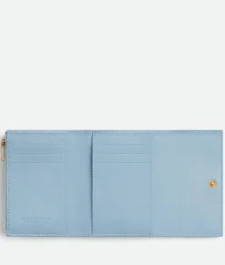 Bottega Veneta Cassette Tri-Fold Zip Wallet Ice Sale