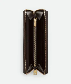 Bottega Veneta Cassette Zip Around Wallet Fondant Discount