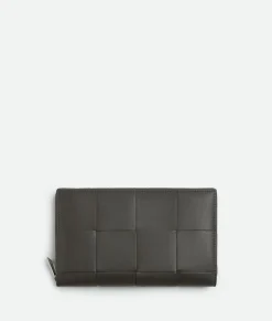 Bottega Veneta Cassette Zip Around Wallet Light graphite/ice Best
