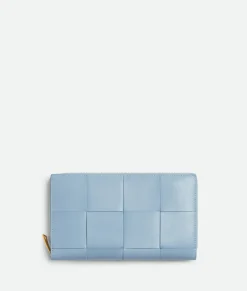 Bottega Veneta Cassette Zip Around Wallet Ice Online