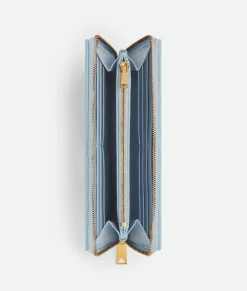 Bottega Veneta Cassette Zip Around Wallet Ice Online