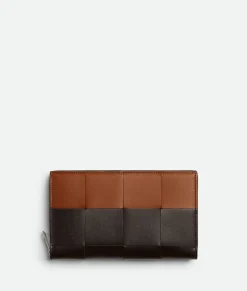 Bottega Veneta Cassette Zip Around Wallet Fondant/wood Discount