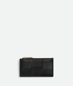 Bottega Veneta Cassette Zippered Card Case Black Best