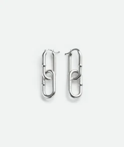 Bottega Veneta Chain Earrings Silver Outlet
