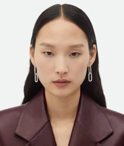 Bottega Veneta Chain Earrings Silver Outlet