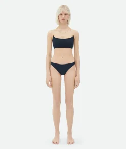 Bottega Veneta Chains Stretch Nylon Bikini Navy Clearance