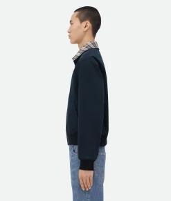 Bottega Veneta Checked Cotton Blouson Fondant/dove/mint Online