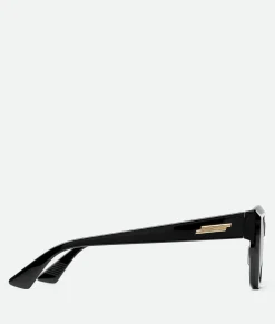 Bottega Veneta Classic Acetate Square Eyeglasses Black/transparent Online