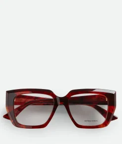 Bottega Veneta Classic Acetate Square Eyeglasses Havana/transparent Best