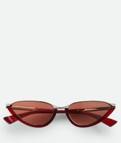 Bottega Veneta Classic Cat Eye Sunglasses Red/brown Sale