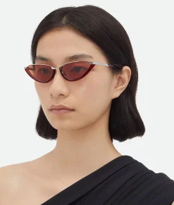 Bottega Veneta Classic Cat Eye Sunglasses Red/brown Sale