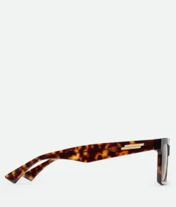 Bottega Veneta Classic Recycled Acetate Square Eyeglasses Havana/transparent Discount