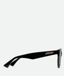 Bottega Veneta Classic Recycled Acetate Cat Eye Eyeglasses Black/transparent Clearance