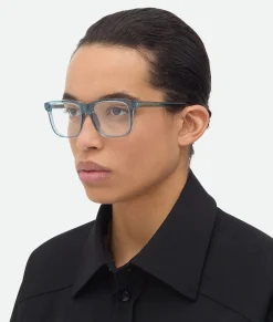 Bottega Veneta Classic Square Eyeglasses Light blue/transparent New