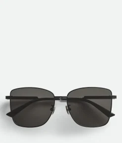 Bottega Veneta Classic Square Sunglasses Black / Grey Sale