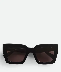 Bottega Veneta Classic Square Sunglasses Black / Grey New