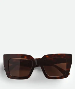 Bottega Veneta Classic Square Sunglasses Havana / Brown Outlet